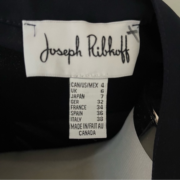 Joseph Ribkoff Made in Canada Navy Blue Asymmetric Blouse Size 4 - Picture 8 of 8